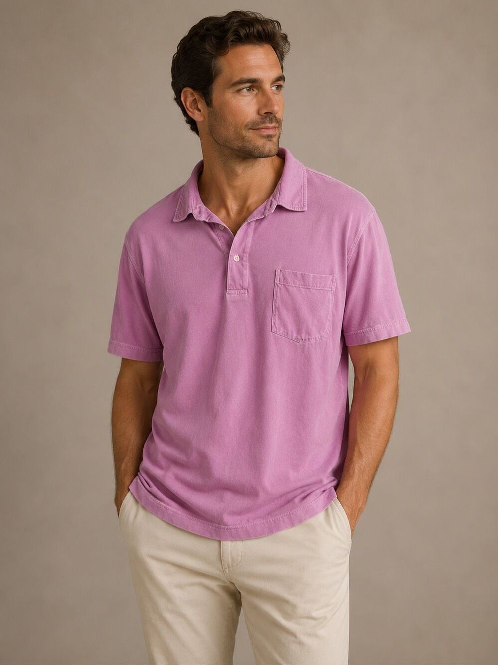 Sid Mashburn 100% Cotton Pima Jersey Garment Dyed Polo Shirt Size XXL Pink